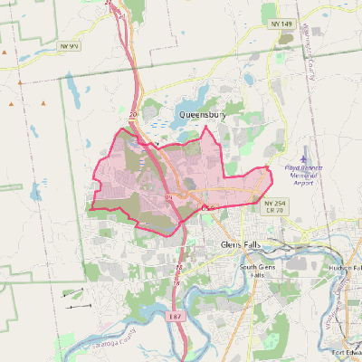 Map of Glens Falls North