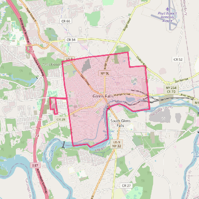 Map of Glens Falls