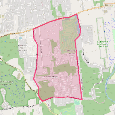 Map of Gordon Heights