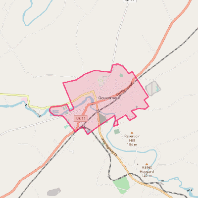 Map of Gouverneur