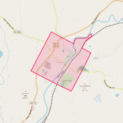 Map of Greene