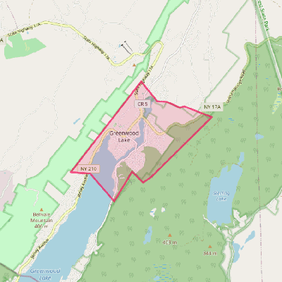 Map of Greenwood Lake