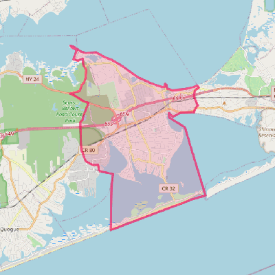 Map of Hampton Bays