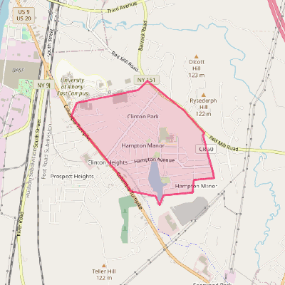Map of Hampton Manor