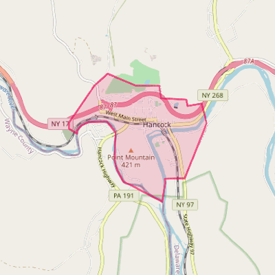 Map of Hancock