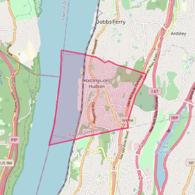 Map of Hastings-on-Hudson