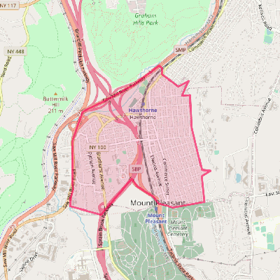 Map of Hawthorne