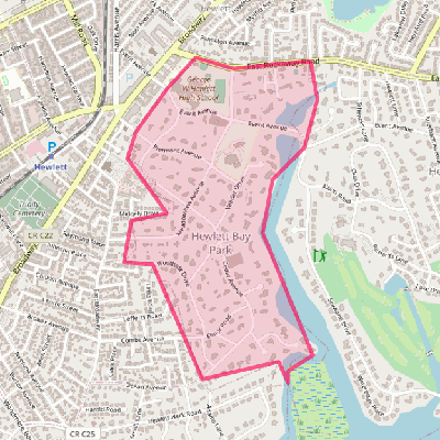 Map of Hewlett Bay Park