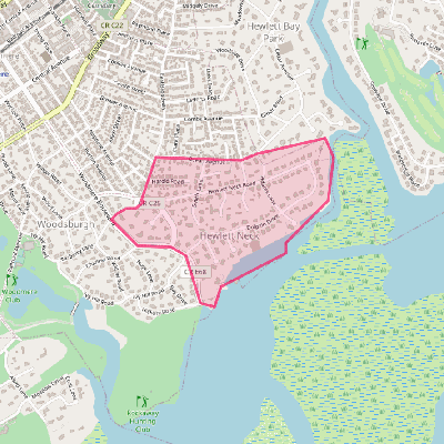 Map of Hewlett Neck