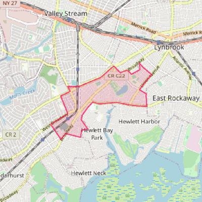 Map of Hewlett