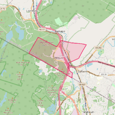 Map of Hillburn