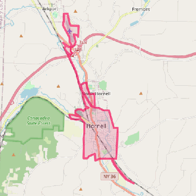 Map of Hornell