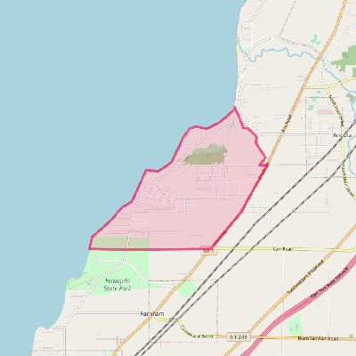 Map of Lake Erie Beach