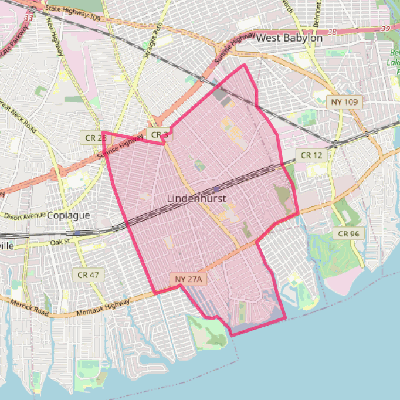 Map of Lindenhurst