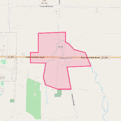Map of Livonia Center