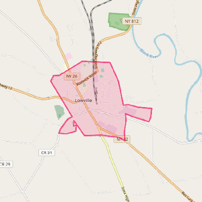 Map of Lowville