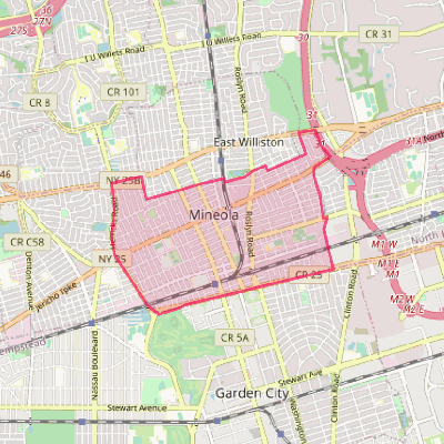 Map of Mineola