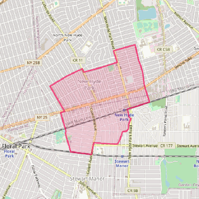 Map of New Hyde Park