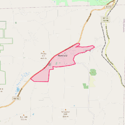 Map of Newfield Hamlet