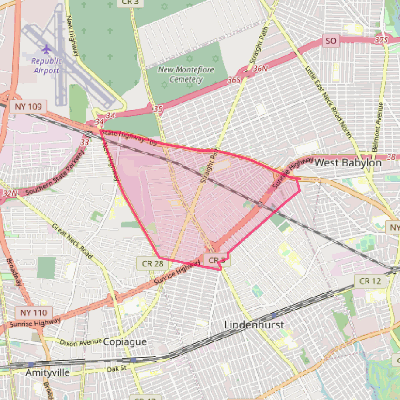 Map of North Lindenhurst