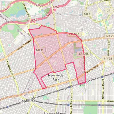 Map of North New Hyde Park