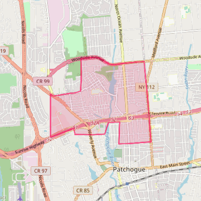 Map of North Patchogue