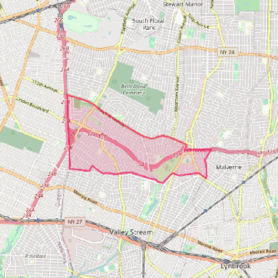 Map of North Valley Stream