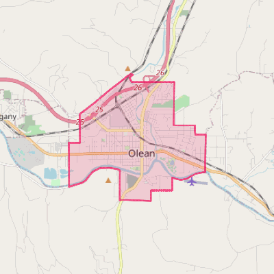 Map of Olean