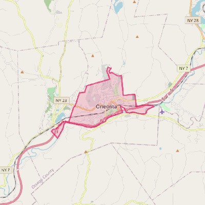 Map of Oneonta
