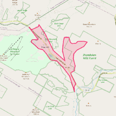 Map of Pine Hill
