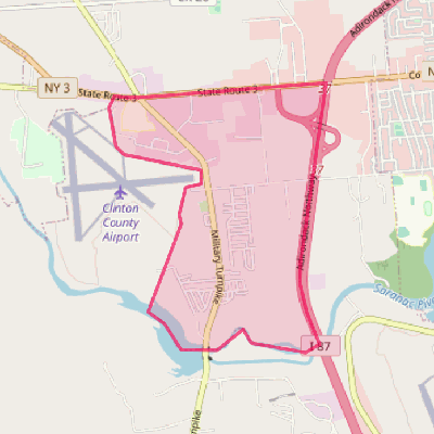 Map of Plattsburgh West