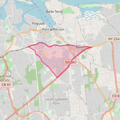 Map of Port Jefferson Station
