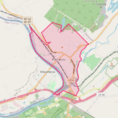 Map of Port Jervis