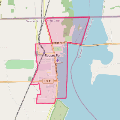 Map of Rouses Point