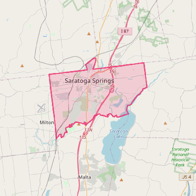 Map of Saratoga Springs