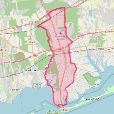 Map of Shirley