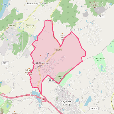 Map of South Blooming Grove