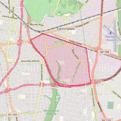 Map of South Farmingdale