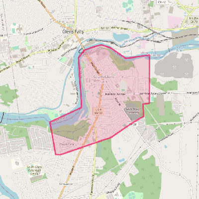 Map of South Glens Falls