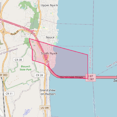 Map of South Nyack