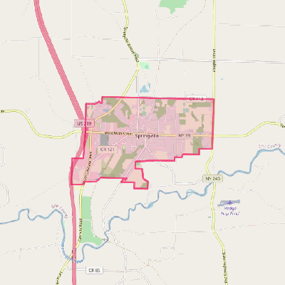 Map of Springville