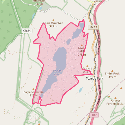 Map of Tuxedo Park