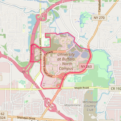 Map of University at Buffalo