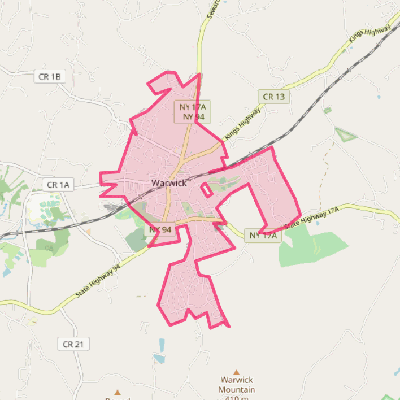 Map of Warwick