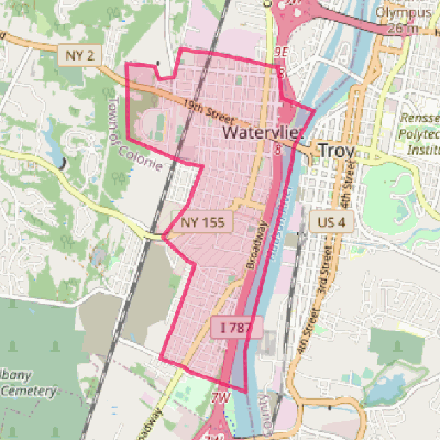 Map of Watervliet