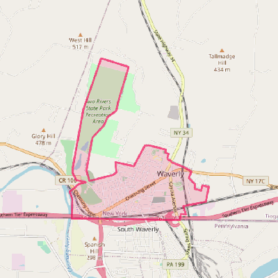 Map of Waverly