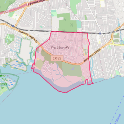 Map of West Sayville