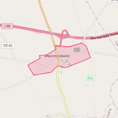 Map of Westmoreland