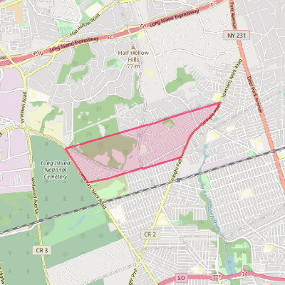 Map of Wheatley Heights