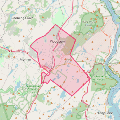 Map of Woodbury